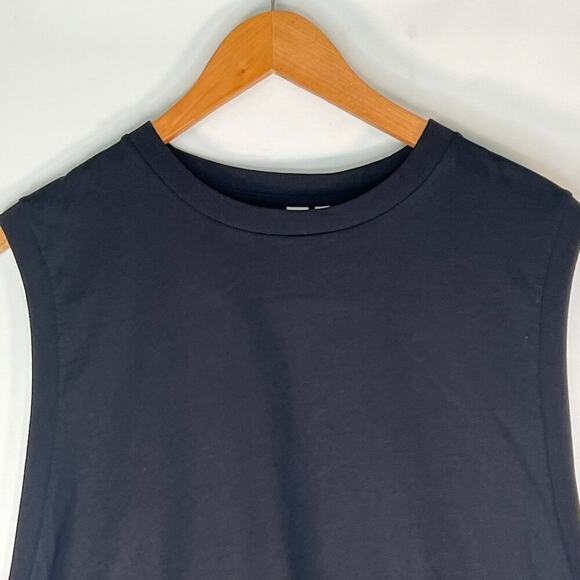 & Other Stories Cotton Sleeveless Tank Top Black Tee NWT - Picture 3 of 12